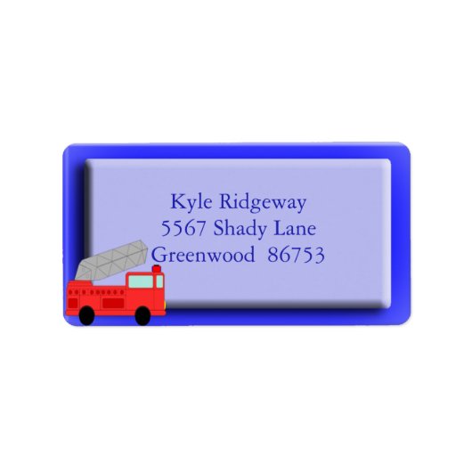 Adres brandweerwagen label (Voorkant)