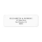 Adres bruiloft etiket (Voorkant)