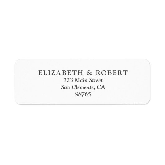 Adres bruiloft etiket (Voorkant)