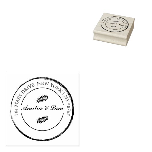 Adres bruiloft rubberstempel (Gestempeld)