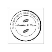 Adres bruiloft rubberstempel (Afrduk)