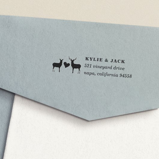 Adres Buck and Doe Return Zelfinktende Stempel