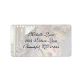 Adres Carrousel Paard Etiket (Voorkant)