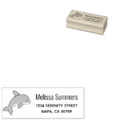 Adres cartoon Jumping Dolphin Rubberstempel (Gestempeld)
