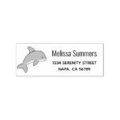 Adres cartoon Jumping Dolphin Rubberstempel (Afrduk)