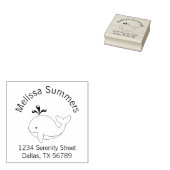 Adres cartoon walvis rubberstempel (Gestempeld)