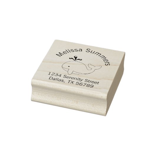 Adres cartoon walvis rubberstempel (Stempel)