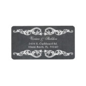Adres  Chalkboard Weddenschap Etiket (Voorkant)