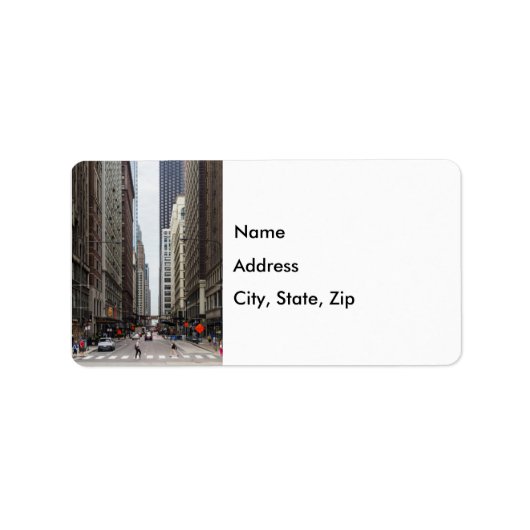 Adres Chicago Madison Street Label (Voorkant)