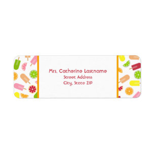 Adres Citrus Fruit Ice-Pop Etiket