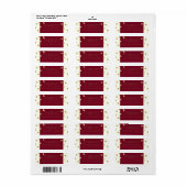 Adres Confetti Pop Burgundy en Gold Etiket (Full Sheet)