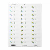 Adres Daffodil Horse Etiket (Full Sheet)