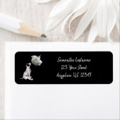 Adres Dalmatische papaver en witte rozenwijn Etiket (Insitu)