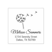 Adres: Dandelion Flower Parachutes Rubberstempel (Afrduk)
