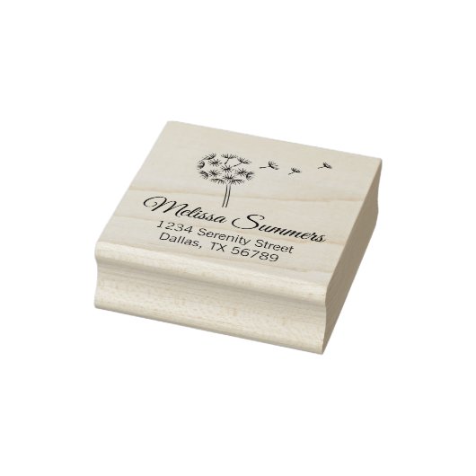 Adres: Dandelion Flower Parachutes Rubberstempel (Stempel)
