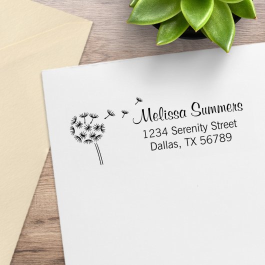 Adres: Dandelion Flower Parachutes Rubberstempel