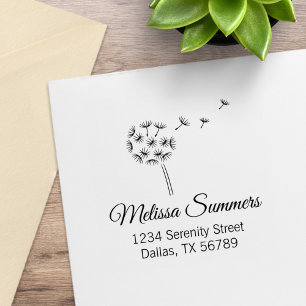 Adres: Dandelion Flower Parachutes Rubberstempel