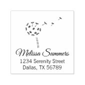 Adres: Dandelion Flower Parachutes Zelfinktende Stempel (Design)