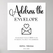 Adres De envelop Maak jezelf een geadresseerde Poster (Voorkant)