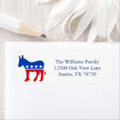 Adres democratische politieke partij Donkey Etiket (Insitu)