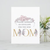 Adres een Botanisch Baby shower van het Teller Tek (Staand voorkant)