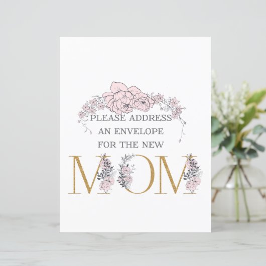 Adres een Botanisch Baby shower van het Teller Tek (Staand voorkant)