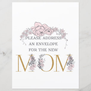 Adres een Botanisch Baby shower van het Teller Tek