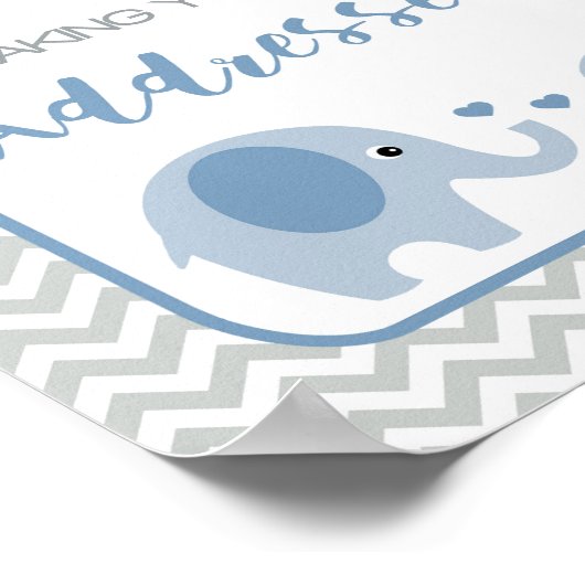 Adres een Envelope-Baby shower Poster (Hoek)