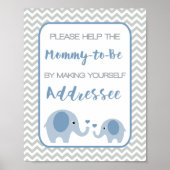 Adres een Envelope-Baby shower Poster (Voorkant)