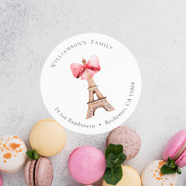 Adres Eiffel Tower Paris Ronde Sticker