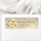 Adres Elegant modern Gold Roos Etiket (Insitu)
