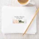 Adres Elegant Peach Roos Wedding Etiket (Insitu)