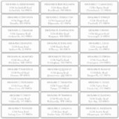 Adres Elegant Wedding Guest Sticker (Voorkant)