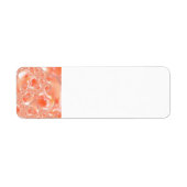 Adres en verzendlabels van perzik en room van Flor Etiket (Voorkant)