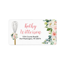 Adres Etiket Roze Floral Binnenkort weggedraaid