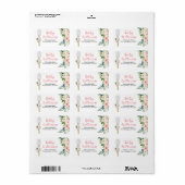 Adres Etiket Roze Floral Binnenkort weggedraaid (Full Sheet)