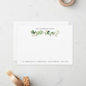 Adres Eucalyptus Bough Notitiekaartje (Voorkant / Achterkant in situ)