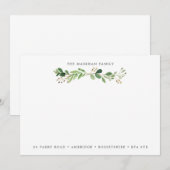 Adres Eucalyptus Bough Notitiekaartje (Voorkant / Achterkant)