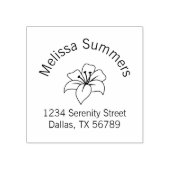 Adres exotische Lily Flower Arch Rubberstempel (Afrduk)