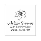 Adres exotische Lily Flower Zelfinktende Stempel (Design)