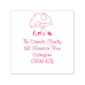 Adres Fairy Tale Toadstool House Zelfinktende Stempel (Design)