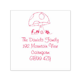 Adres Fairy Tale Toadstool House Zelfinktende Stempel
