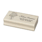 Adres Floral Daisies Mason Jar Rubberstempel (Stempel)