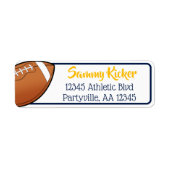 Adres football Navy & Gold Etiket (Voorkant)