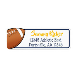 Adres football Navy & Gold Etiket