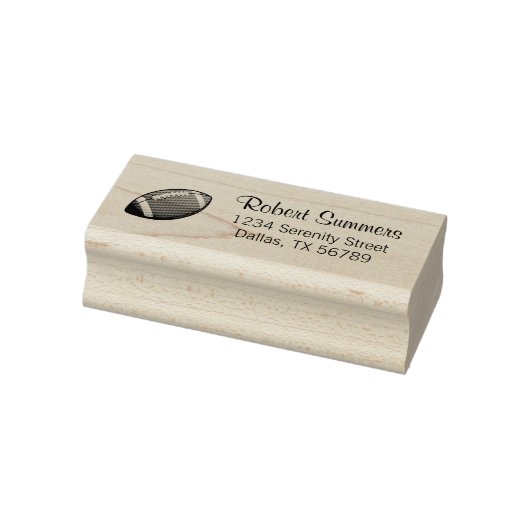 Adres football rubberstempel (Stempel)