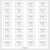 Adres gastenvelop 28 Vet script elegant type Sticker (Vel)