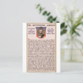 Adres Gettysburg: Abraham Lincoln 1863 Briefkaart (Staand voorkant)
