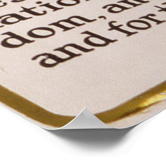 Adres Gettysburg: Abraham Lincoln 1863 Poster (Hoek)