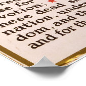 Adres Gettysburg: Abraham Lincoln 1863 Poster (Hoek)